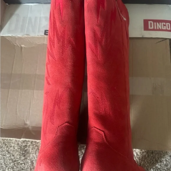 Dingo Red Heeled thunder road leather boots - Picture 7 of 8